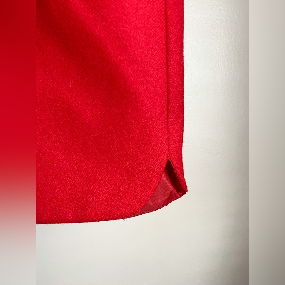 J.Crew Wool Preppy Red A-Line Mini Skirt Double Serge Pockets Classic Modern 2T - Picture 4 of 10